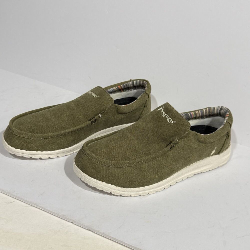 NWT Frogg Toggs Olive Green Java Sneakers Slip On Size 8 Men’s Shoes - Picture 13 of 16